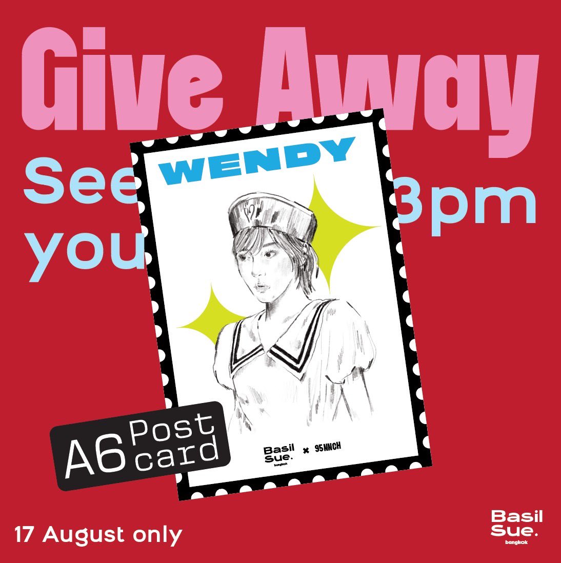 basilsueco's tweet photo. Give Away 🍒❤️‍🔥✨ from Basil Sue
แจกโปสการ์ดนะค้า 🙏🏼❤️ 
(จะวาดทุกคนแต่ไม่ไหวว  🥲)

ถึงประมาณบ่าย3โมง +- นะคะ
สถานที่เดี๋ยวมาแจ้งอีกทีค่ะ
มี12ชิ้นเท่านั้นน้าา 

🙏🏼🙏🏼🙏🏼✨
#RedVelvet_FANCON_TOUR_in_BKK https://t.co/aVsdIOuw2V