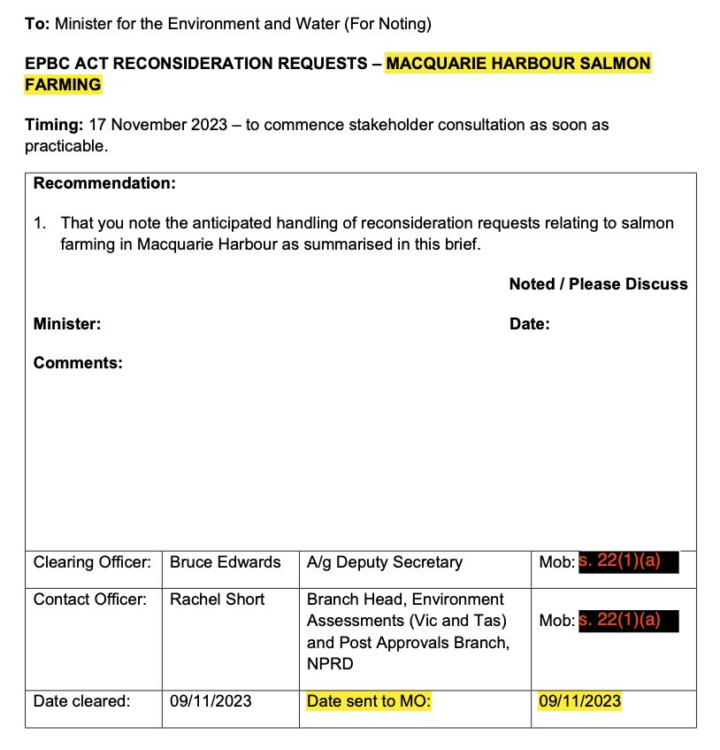 MrRexPatrick's tweet image. #BloodBoiling! Brief sent to Minister 9 Nov 23. My #FOI was 6 days later and I should’ve been given the brief on 15 Dec 23 (partial release given on 24 Jul 24). After 9 months of resistance @DCCEEW are claiming I shouldn’t get the rest now because it’s out-of-date 🤬😡🤬. #auspol
