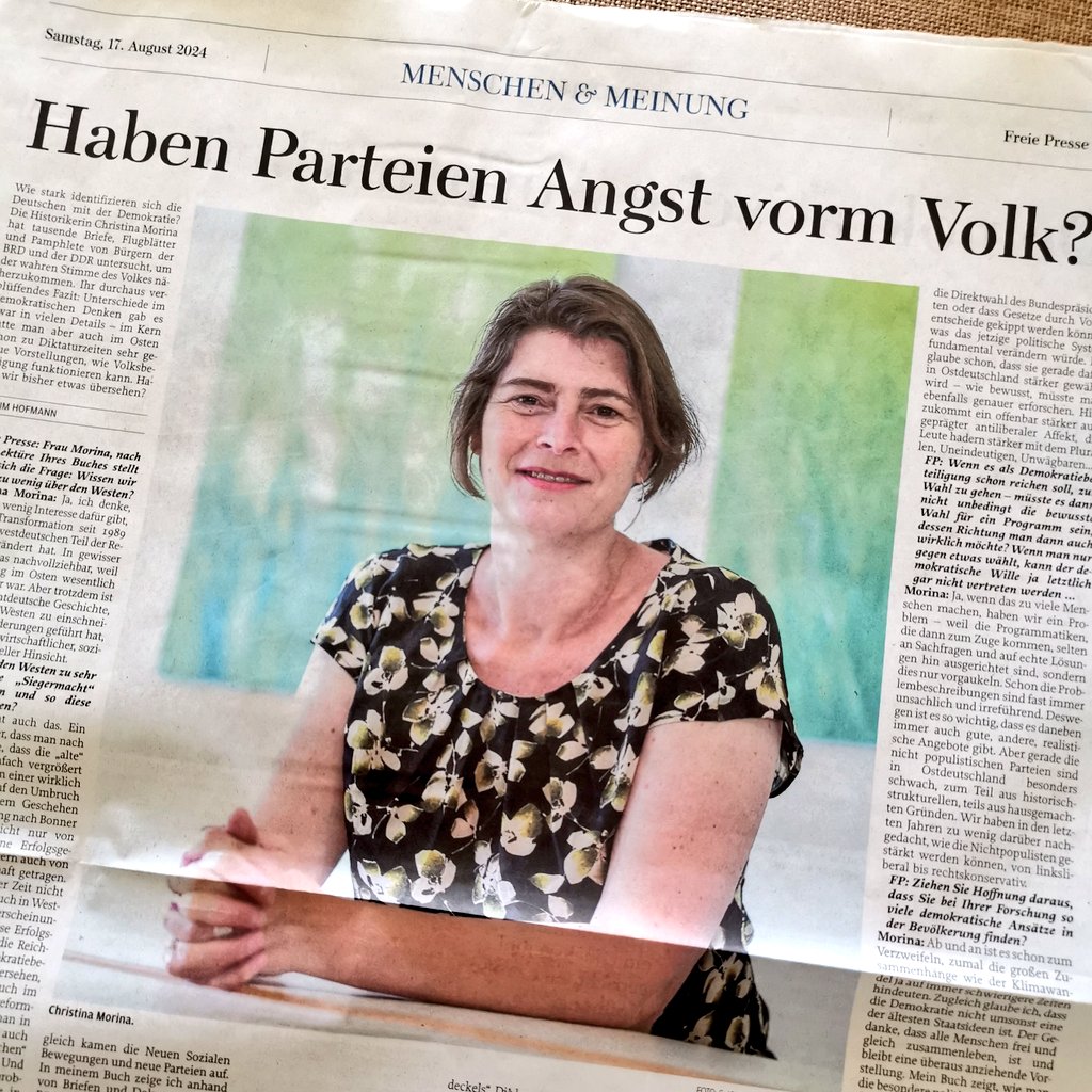 "Wir haben in den letzten Jahren zu wenig darüber nachgedacht, wie die Nichtpopulisten gestärkt werden können, von linksliberal bis rechtskonservativ."  <a href="/hearTimpaler/">Tim Hofmann</a> im Gespräch mit Historikerin Christina Morina. Absolut lesenswert! freiepresse.de/kultur-wissen/…