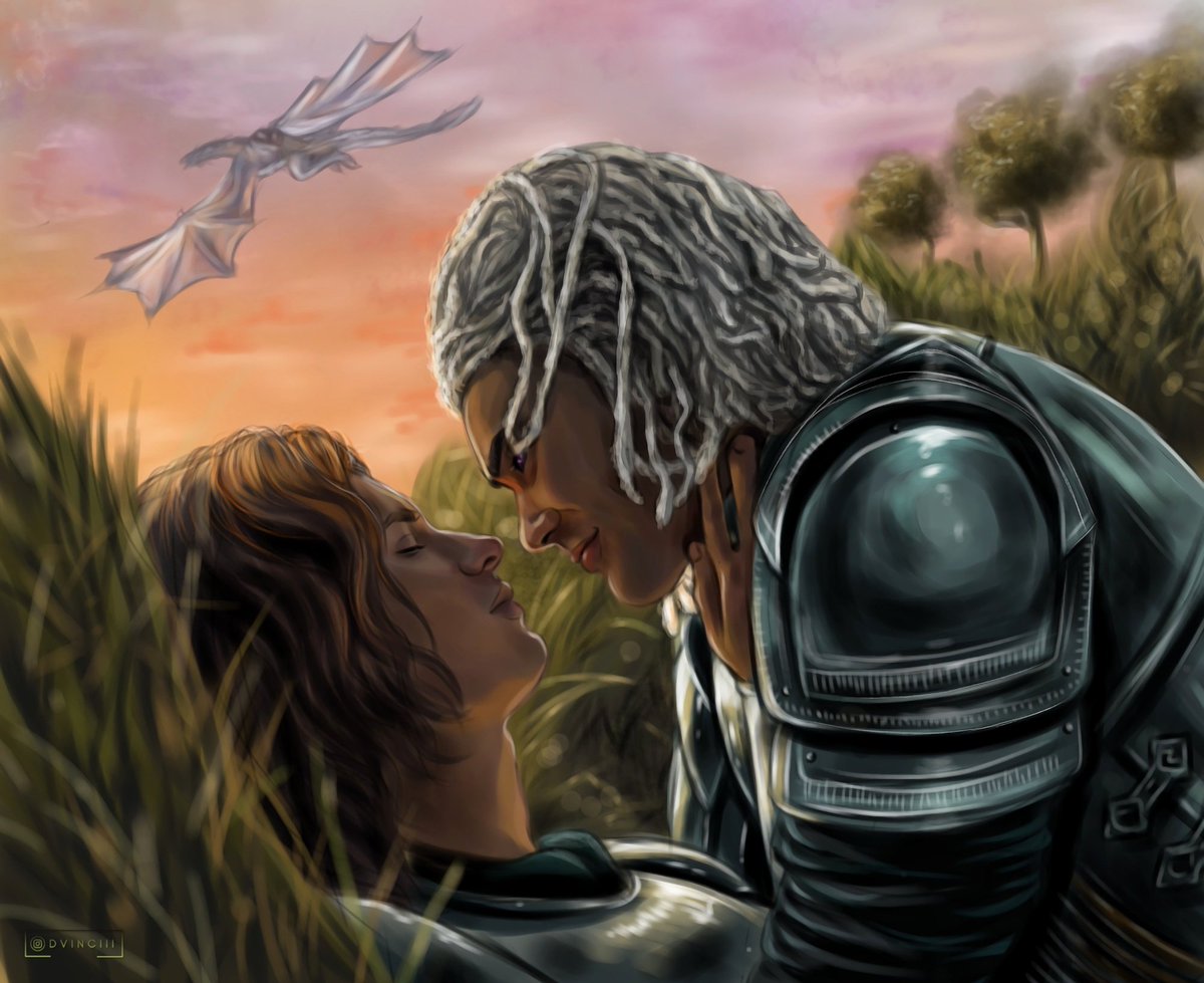 dvinciiiart's tweet photo. “KNIGHTS AND KISSES” a digital painting of young Ser Laenor Velaryon and Ser Joffrey Lonmouth, by me.

#laenorvelaryon #laenor #velaryon #joffreylonmouth #HouseOfTheDragon #GameOfThrones #HOTDS2 #HOTD #got #digitalart #conceptart #fanart #artcommissions #commissionartist https://t.co/9EKRVzdKnN