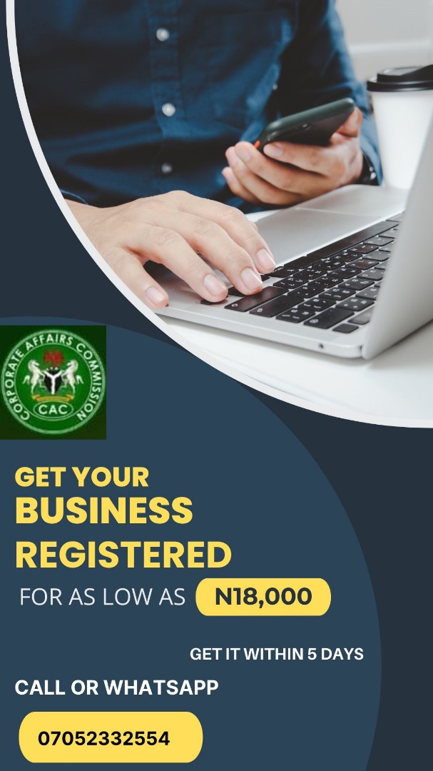murthunday1's tweet photo. Are you a POS Agent who has not yet registered your business with CAC, or you are a business owner contemplating how to register your business? Your number one CAC Registration Boss is here. With just N18,000, I can handle it for you. Why wait? Hire me now. 07052332554 https://t.co/5FDQQptOt7