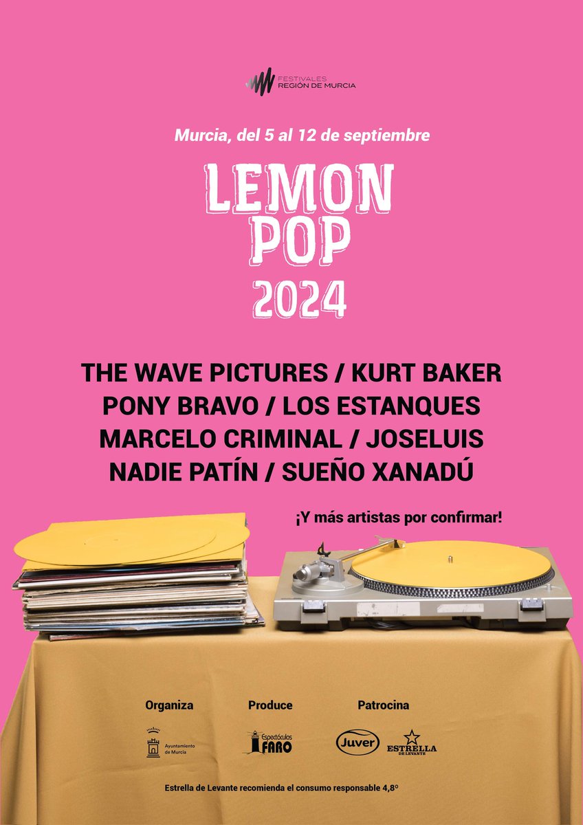 ¡Hola! Ayer se presentó un avance de la programación del #LemonPop2024. En breve más noticias. ¡Nos vemos en septiembre!