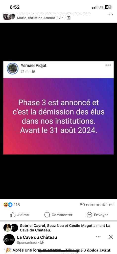 ericosx's tweet image. Un territoire français en phase de tiers-mondialisation.
"Nouvelle-Calédonie : phase 3 est annoncé et c'est la démission des élus dans nos institutions. Avant le 31 août 2024 #CCAT "
Ysmael Pidjot