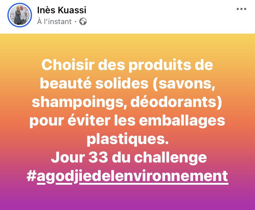 KuassiNanga's tweet photo. On parle de nos produits de beauté aujourd’hui ⁉️

Jour 33 du challenge #agodjiedelenvironnement

@yekpe_g 

#InesKuassi #LaLadyEnvironnementaliste #NonAuPlastique https://t.co/4ctoiGhANj