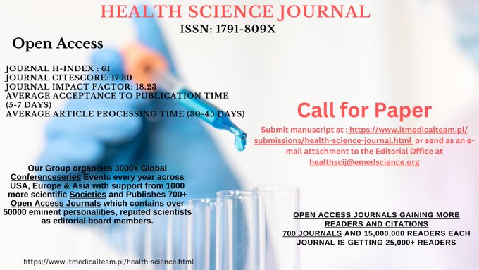 HealthScience_J's tweet photo. 📢 Exciting opportunity for researchers! Submit your manuscripts to our Health #Science Journal and contribute to groundbreaking advancements in the field.

Journal link ⚕️🔗: https://t.co/Oirto5nGOV

#HealthScience #MedicalResearch #SubmitYourPaper #Science #AlzheimersDisease https://t.co/UxB7cJPpWR