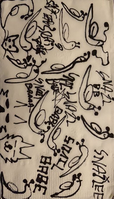 Feeling really bleh lately, here&rsquo;s some napkin doodles from my sad girl night💕 hope u enjoy https://t