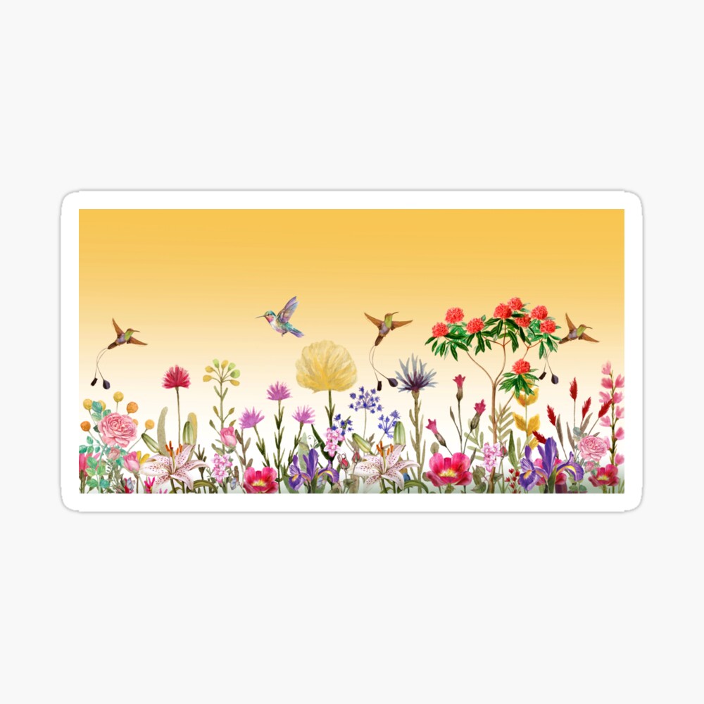 HurmerintaArt's tweet image. The Joy Of Summer Flowers And Hummingbirds. Watercolor and mixed media art work. 
#stickers for joy 
#wallart for inspiration 
#comforters for beauty in the bedroom
redbubble.com/i/sticker/The-… #findyourthing #redbubble