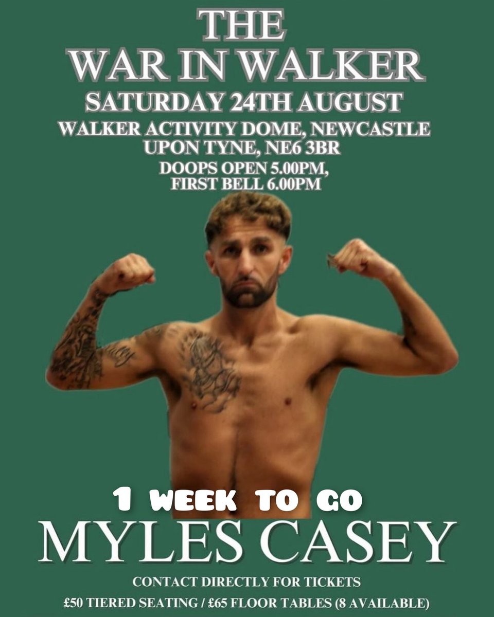 BoxingTicketsNI's tweet photo. 1 Week to go

FIVE Irish fighters make Newcastle their home for the evening

Matty Boreland, @LeeGormley, James Freeman, Myles Casey &amp; Thomas Myers are all in action on the War in the Walker card https://t.co/rEVpw1nKnn