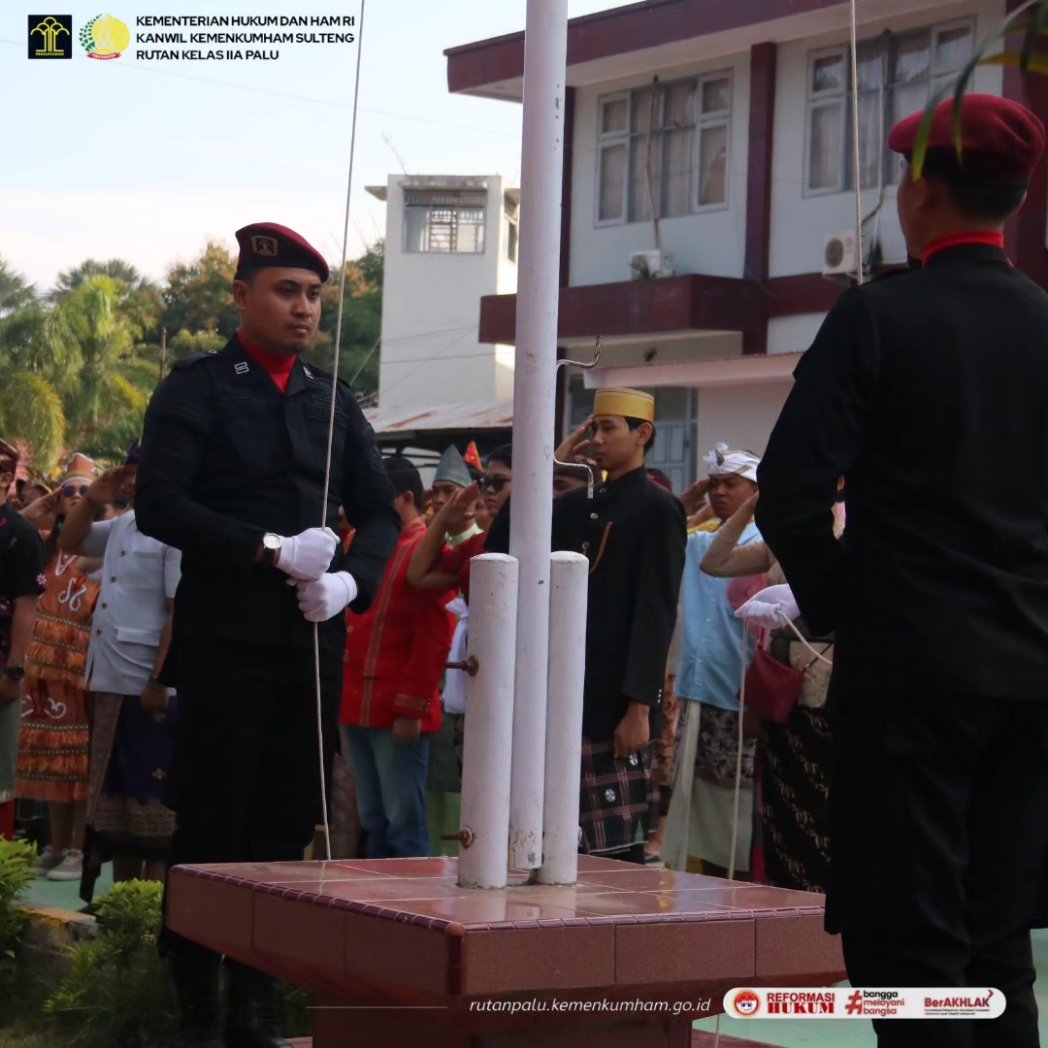 palu_rutan's tweet photo. Tunjukkan Persatuan Dengan Pakaian Adat, Rutan Palu Ikuti Upacara Kemerdekaan RI Ke-79
#pemasyarakatan #pemasyarakatanpastiberdampak #kumham #kemenkumham #lapas #rutan #lpka
#HUT_RI_79 https://t.co/RGnQJFnl1K