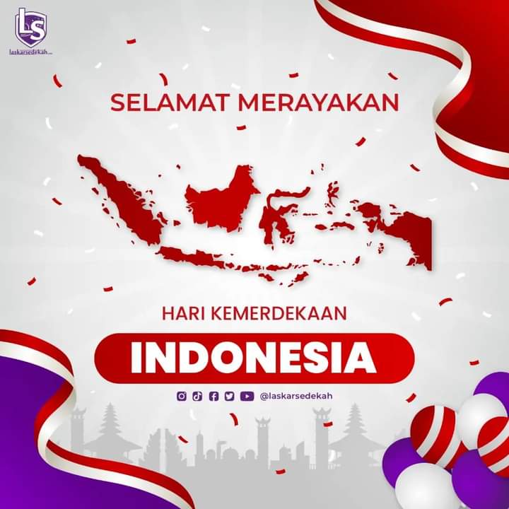 Doa yang tulus selalu dilimpahkan untuk para pahlawan, termasuk para pahlawan yang tidak dikenal, tidak bergelar, dan tidak ditulis dalam buku ajar. Semoga tercapai semua yang dicitakan. Untuk menuju "Nusantara Baru, Indonesia Maju".

#DirgahayuRI79
#IndonesiaMaju
#LaskarSedekah