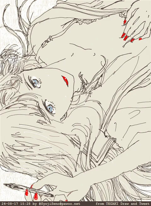 「いいんだよ。この書類にサインさえしてくれれば。」
#tegaki_dt
サインは簡単だけどあとがこわい。 
