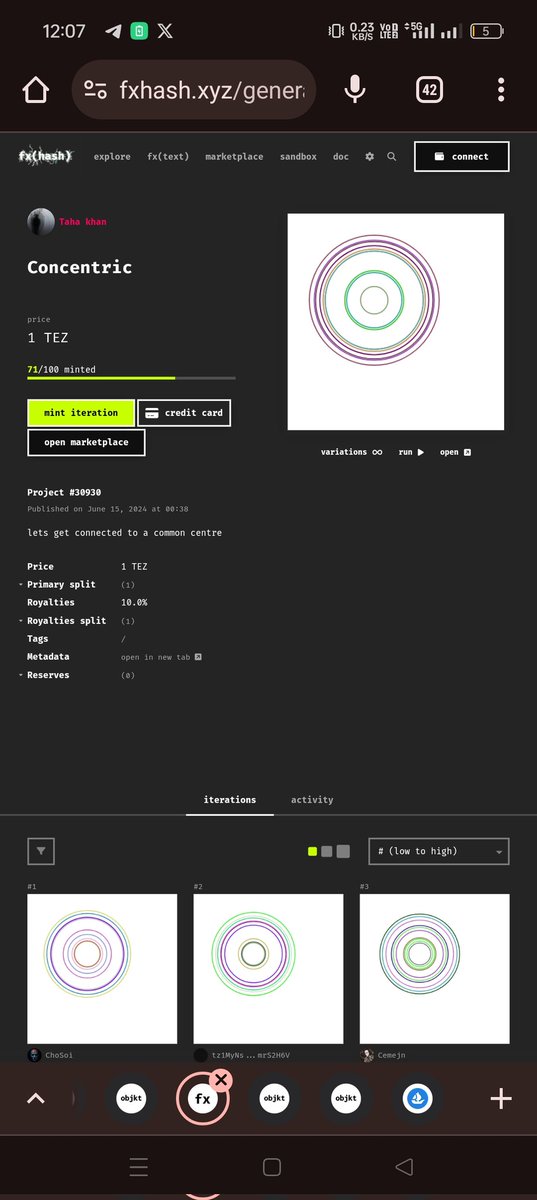 shanans_'s tweet image. Good morning 🌞🌞🌞 

Happy weekend family 🫂 

Come lets get connected to a common centre 

Get your unique generative concentric 

Only for 1 xtz
29/100 left
Link ⬇️

$KAICHI