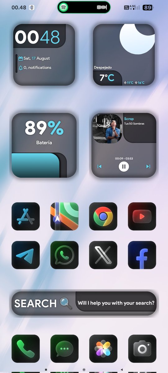 DanXKustom's tweet photo. Good night friends
My screenshots
@SmartLauncher
Widget by me 🙋🏾‍♂️@MkFuego
Icons #glinticons @kushaljain94
Home Screen #ArtheaWalls @droidbeauty
Lock Screen #One4Wall @one4wallapp @One4Studio @vukandric
Template @TeboulDavid1
#DynamicSpot App 

#KWGT #myhomescreen #kustom #Xiaomi https://t.co/pQGdOGkd4g
