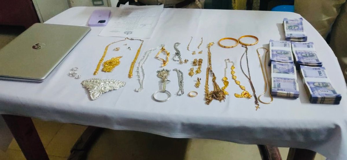 Koraput Police (@spkoraput) on Twitter photo Sunabeda Police successfully detected 04 property offence cases, apprehended 05 C.C.L and 01 receiver, seized stolen gold ornaments of 200 grams, silver ornaments 200 grams, 01 laptop and cash of Rs. 50,000/- from them.
<a href="/odisha_police/">Odisha Police</a>
<a href="/DGPOdisha/">DGP, Odisha</a>
<a href="/digswrkoraput/">DIGP, SWR Koraput, Odisha</a> Sunabeda Police successfully detected 04 property offence cases, apprehended 05 C.C.L and 01 receiver, seized stolen gold ornaments of 200 grams, silver ornaments 200 grams, 01 laptop and cash of Rs. 50,000/- from them.
<a href="/odisha_police/">Odisha Police</a>
<a href="/DGPOdisha/">DGP, Odisha</a>
<a href="/digswrkoraput/">DIGP, SWR Koraput, Odisha</a>