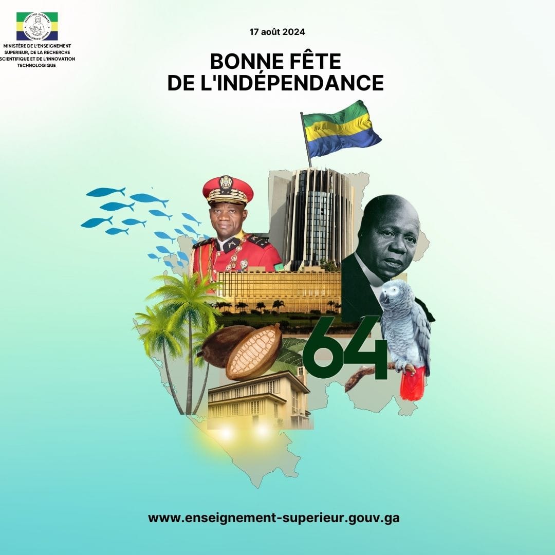 Min_ESRSIT's tweet photo. #An64 🇬🇦l À l'occasion de la Fête de l'Indépendance, célébrons ensemble cette journée de fierté nationale, en rendant hommage à notre parcours commun et en envisageant un avenir prospère pour notre pays.
Bonne fête de l'indépendance à tous
#independance #Gabon https://t.co/I79CpFnYLi