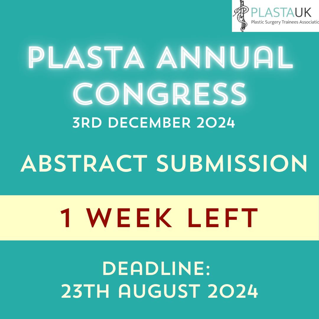 PLASTA (@plastauk) on Twitter photo Just one week left to submit your abstracts for PLASTA’s annual congress! Link in our bio Just one week left to submit your abstracts for PLASTA’s annual congress! Link in our bio