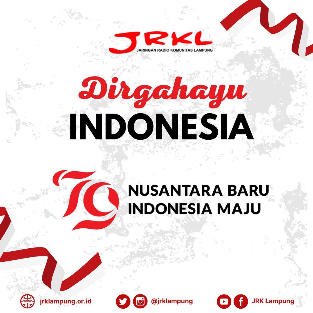Dirgahayu Republik Indonesia

#hutRI
#hutRI79
#Indonesia
#jrklampung
#jrkindonesia
#radiokomunitas