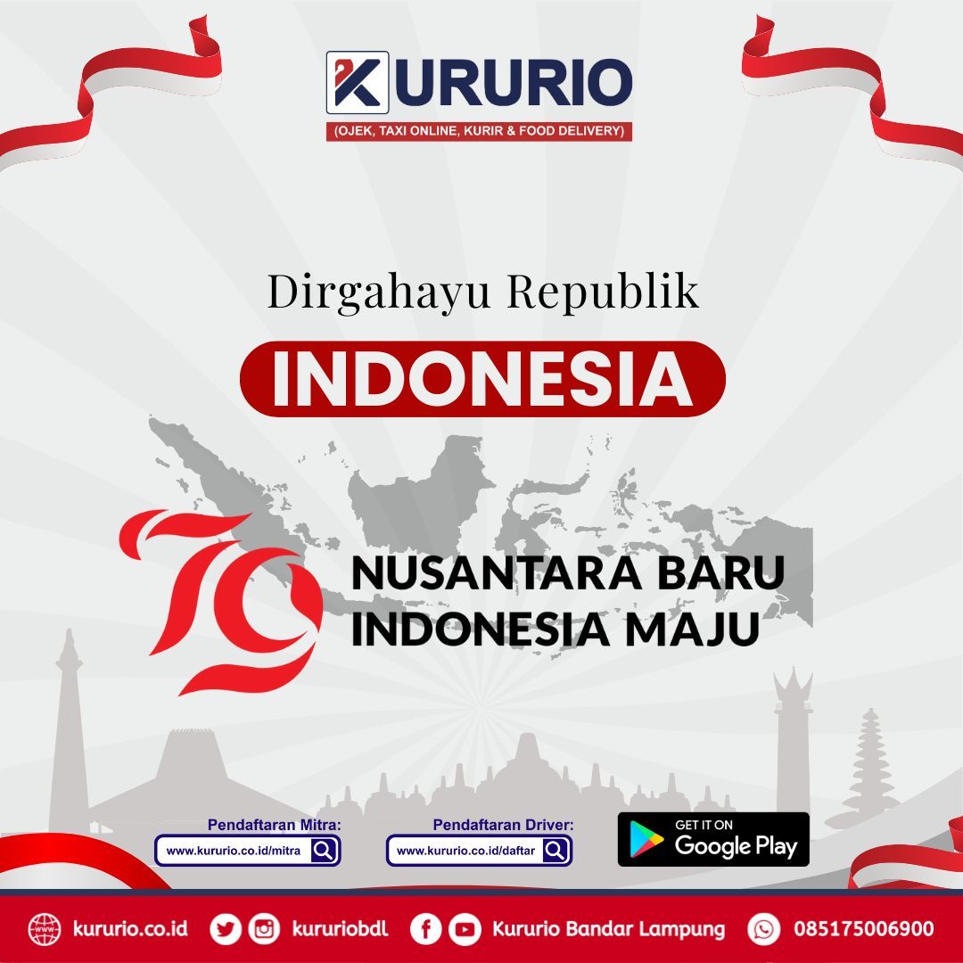 Dirgahayu Republik Indonesia

#hutRI
#hutRI79
#Indonesia
#kururio
#bandarlampung
#online