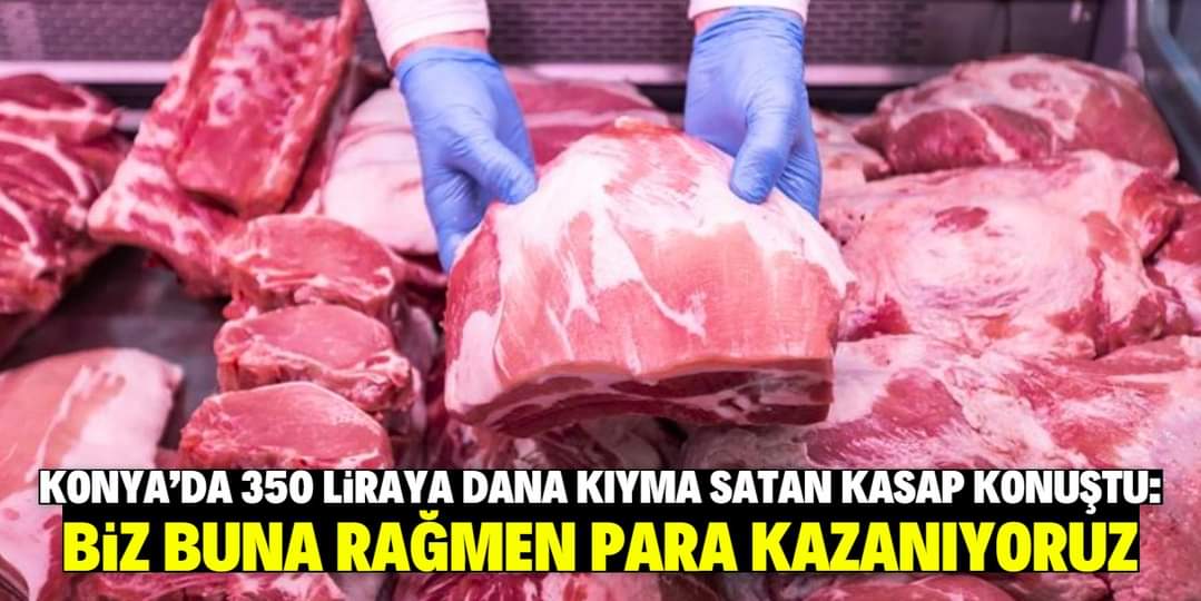 Konya'da 350 liraya 1 kilogram dana kıyma satan kasap konuştu: Etlerimiz %100 yerli ve helal kesim. Herkes et yiyebilsin diye indirim yaptık. Buna rağmen para kazanıyoruz

merhabahaber.com/konyada-bu-kas…