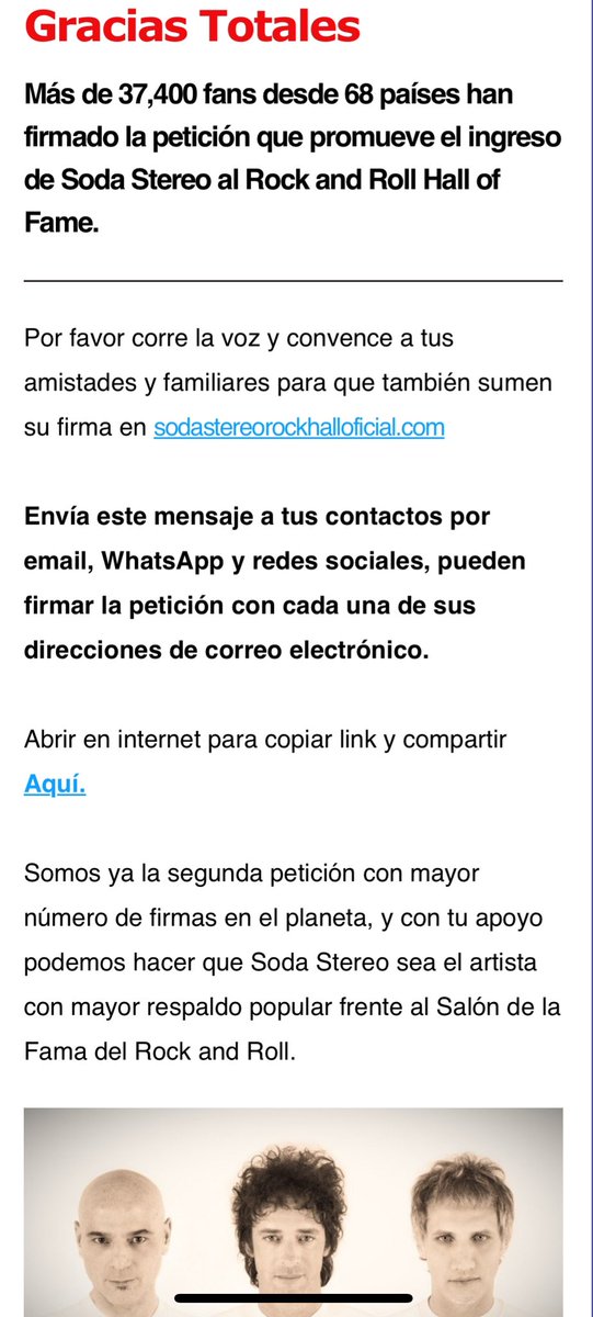 SodaSt_rockhall's tweet photo. ¿Nos ayudas?

Por favor copia el link y envíalo a tus amistades y familiares por Whatsapp, Telegram, Messenger, Email y hasta señales de humo 😜. 

Gracias Totales

https://t.co/aUcpd0rxmN https://t.co/Qf7RkmEQwb