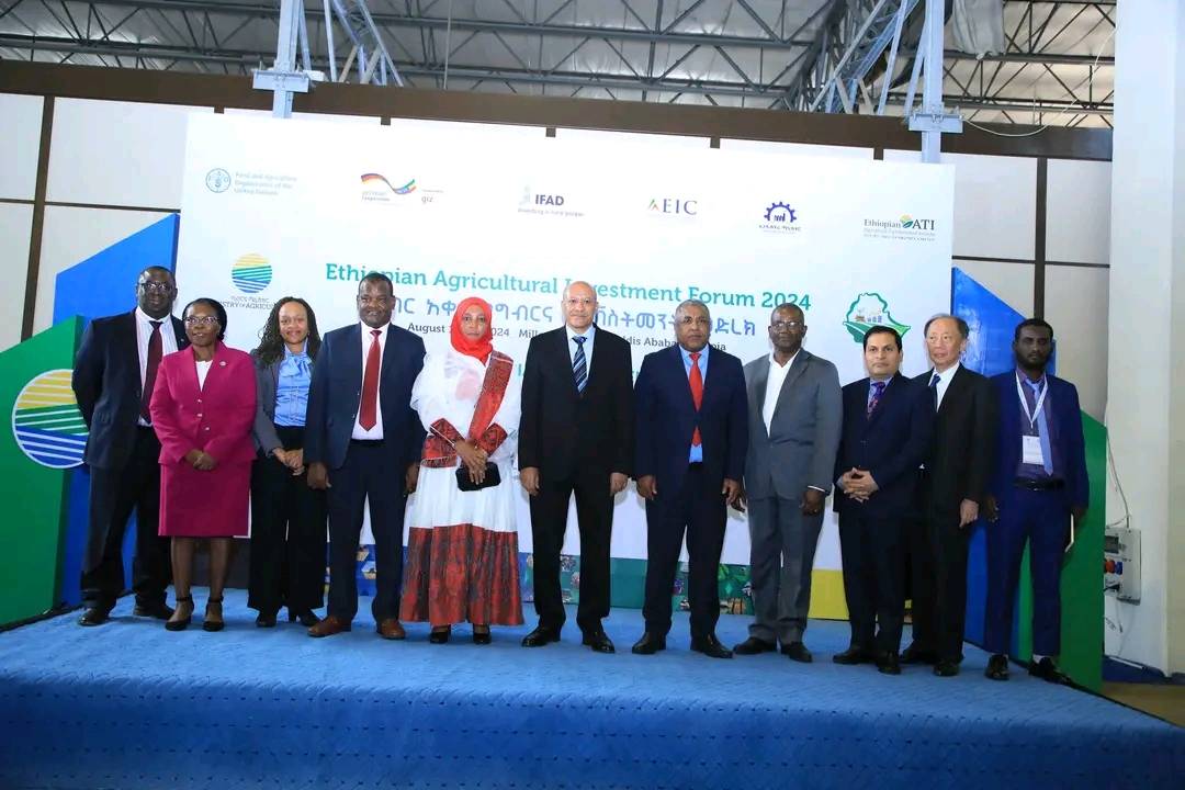 MoA_Ethiopia's tweet photo. 🇪🇹Deputy Prime Minister Temesgen Tiruneh has inaugurated the National Agricultural Investment Forum and Exhibition at Millennium Hall, Addis Ababa!  He emphasized tapping into Ethiopia's agricultural potential. #EAIF https://t.co/EPAs14RvC3