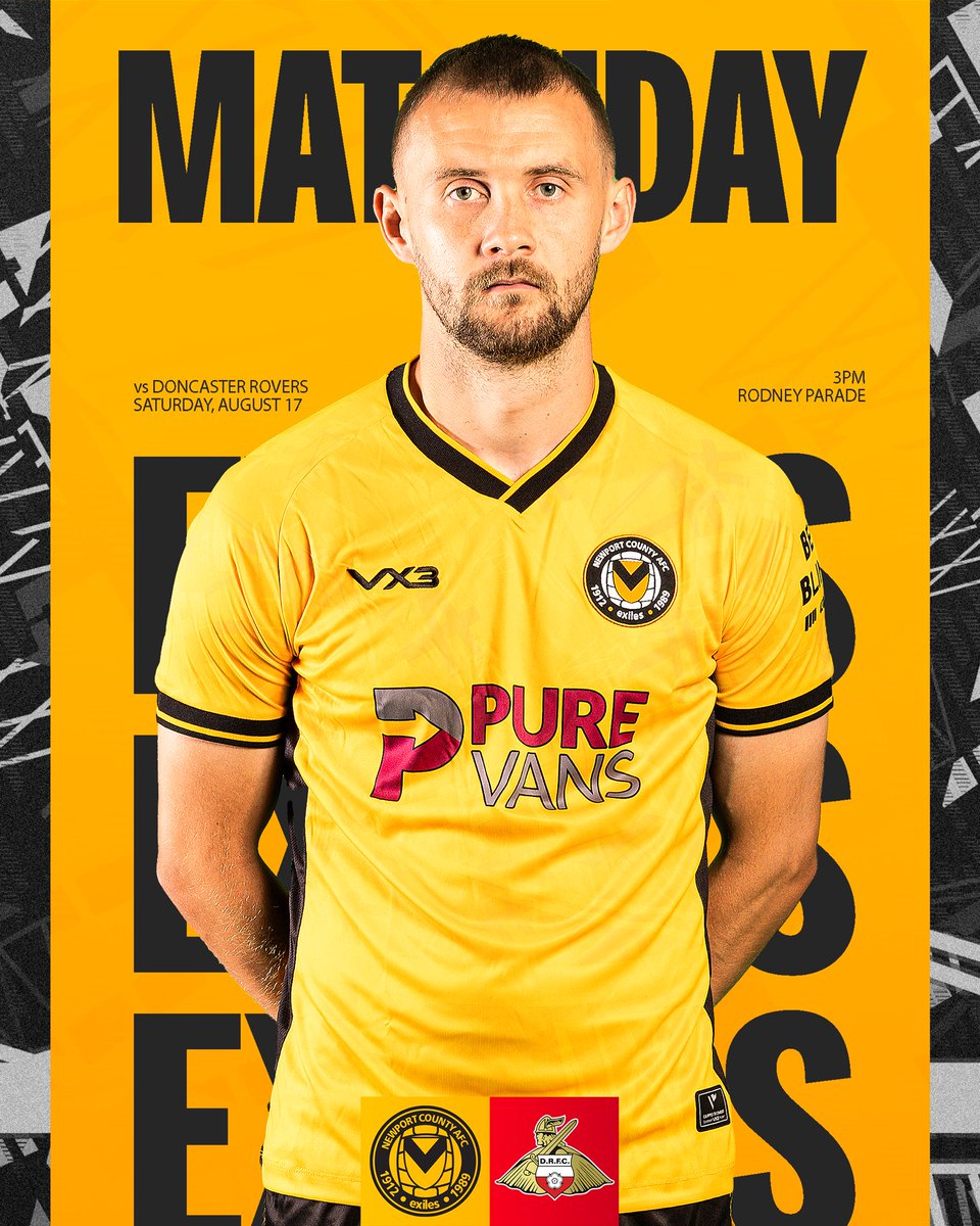 Our first home game of the campaign 👊

🆚 @Drfc_official 
🏆 <a href="/SkyBetLeagueTwo/">Sky Bet League Two</a> MD2 
🏟️ Rodney Parade  
⏰ 15:00 
🎟️ shorturl.at/TGtIG 

#OneClubOneCounty