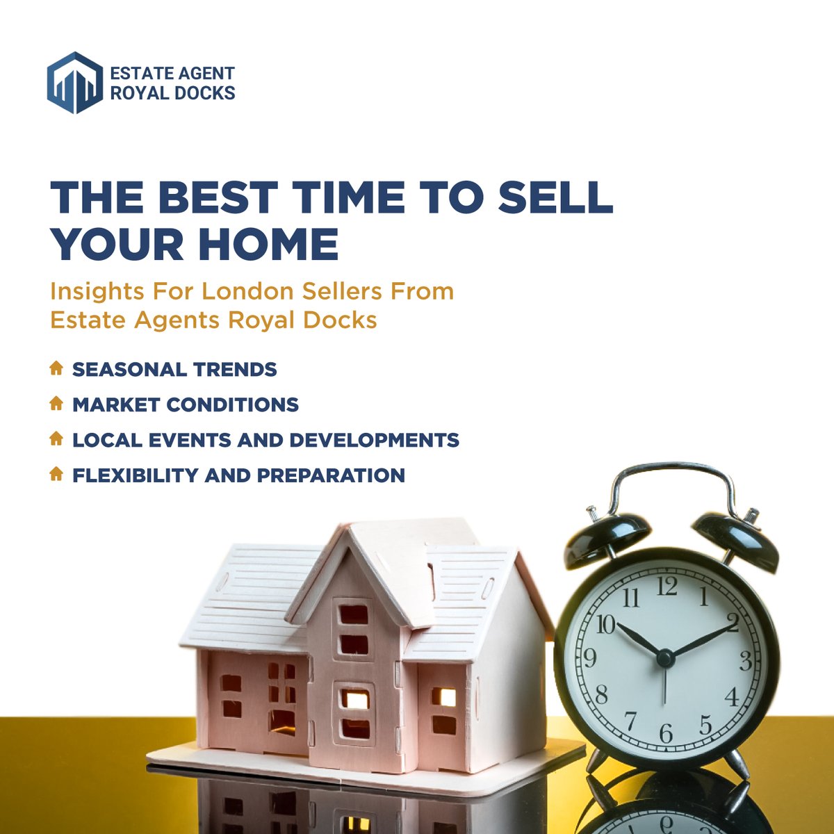 RoyalDocksAgent's tweet photo. Thinking about selling your home in London? Timing is crucial for a successful sale. At Estate Agents Royal Docks, we offer expert insights on the best time to list your property. 

🌐 https://t.co/TwK8be7KsM

#LondonRealEstate #estateagentsuk #estateagentsroyaldocks https://t.co/smdREK9UW4
