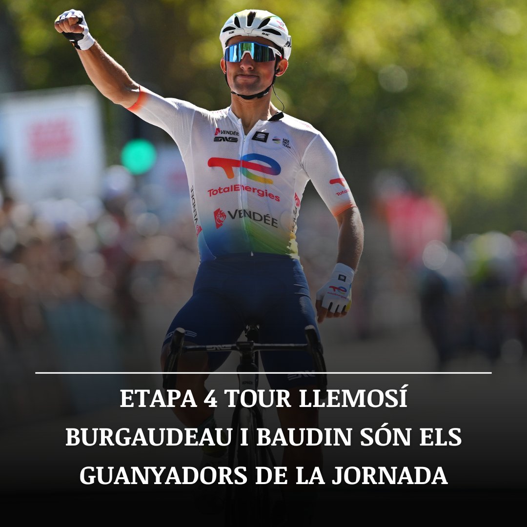 capdecursa's tweet photo. #TDL2024

Crònica Etapa 4 Tour Llemosí

Burgaudeau i Baudin són els guanyadors de la jornada

@eduprades, 49è a l’etapa i a la general

https://t.co/eBpQP8mr0q https://t.co/7t7dG4oznA