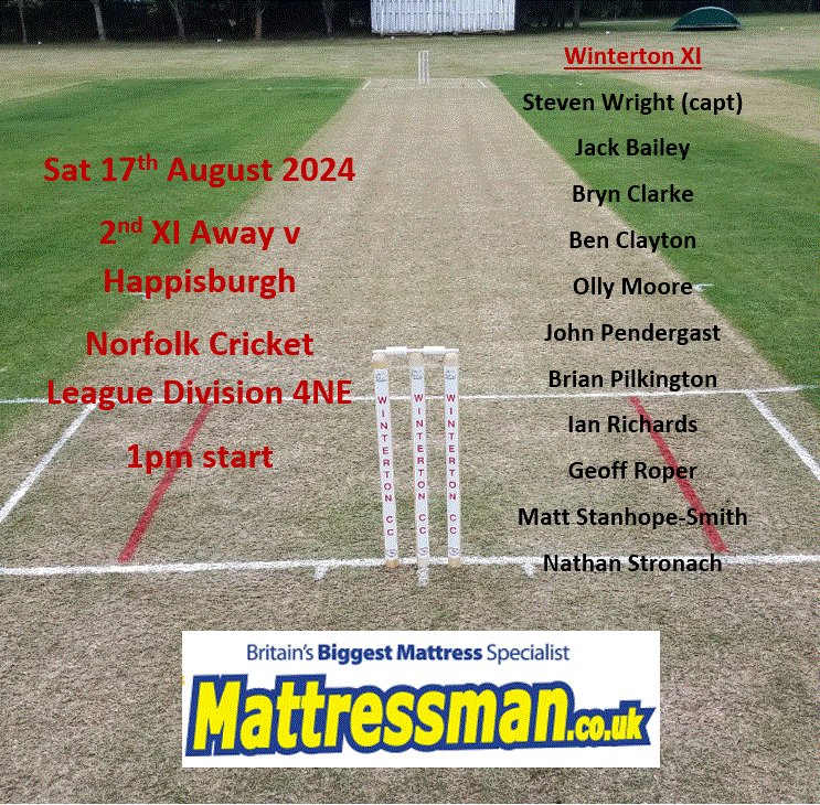 Today's games:
1st XI Home to <a href="/GarboldishamCC/">Garboldisham CC</a> B
2nd XI Away v <a href="/HappisburghCC/">Happisburgh Cricket Club</a> 
Good luck to both teams.