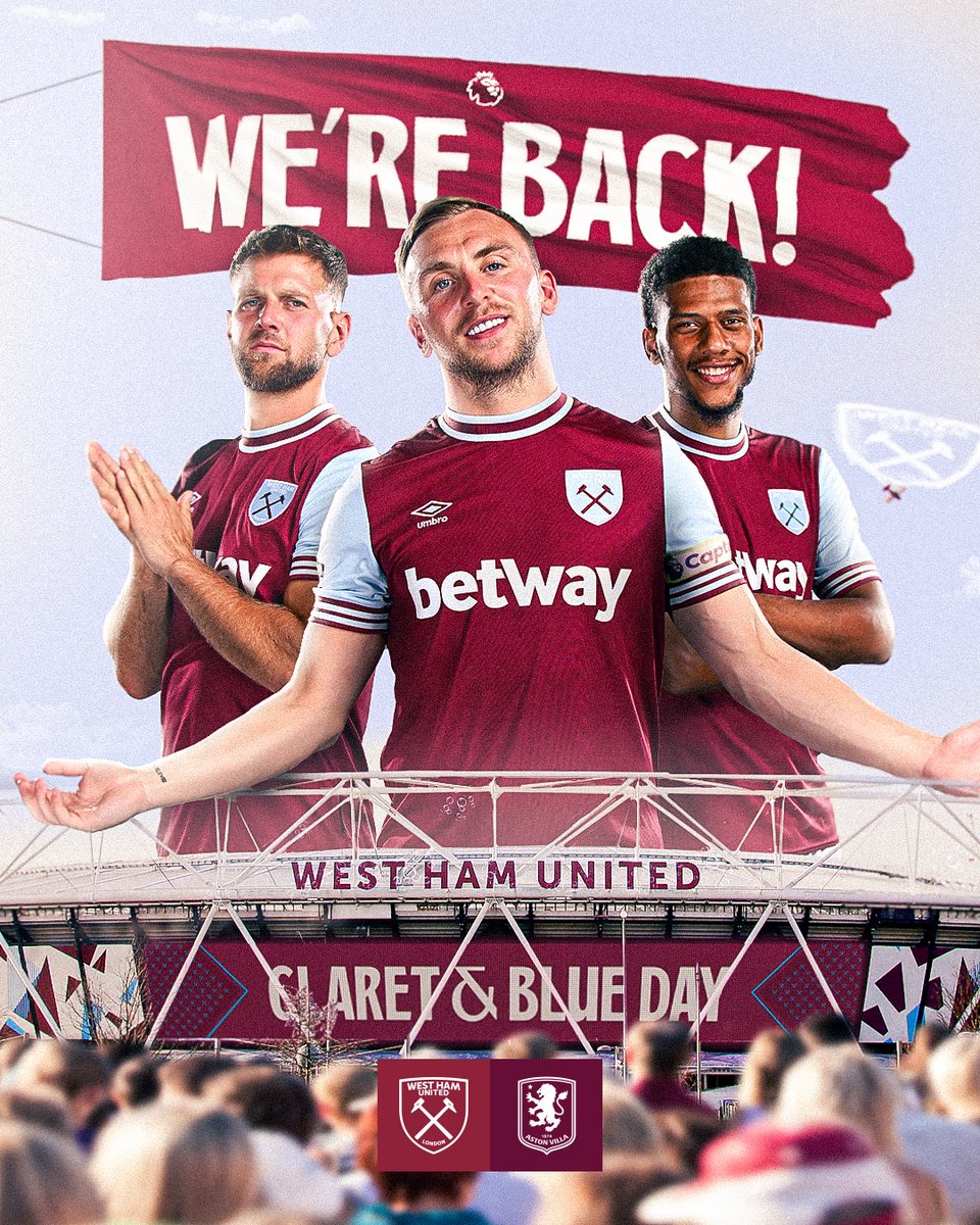 WestHam's tweet image. A new season starts today at London Stadium 🏟️

COME ON YOU IRONS! ⚒️