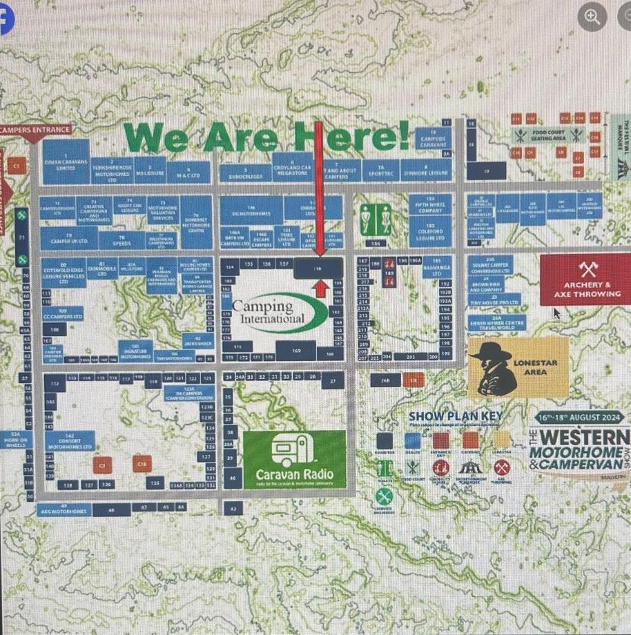 Morning, if you’re at or heading off too the Western Camper and caravan show pop over to stand 158 caravanradio.co.uk and see our friends at <a href="/CampingIntl/">Camping International</a>