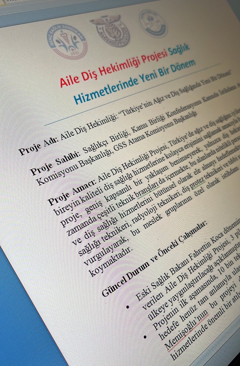 Aile Diş Hekimliği Projesi: “Türkiye’nin Ağız ve Diş Sağlığında Yeni Bir Dönem”