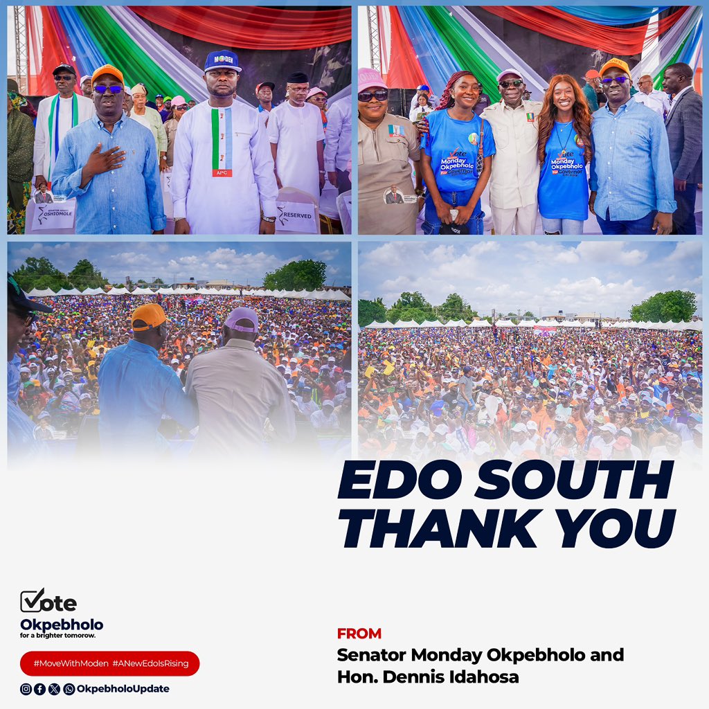 Owanbae's tweet image. Edo APC Senatorial flag off was a success!
#OkpebholoForGovernor
#ANewEdoIsRisinh
#MODEN
#VoteAPC
#Edo2024