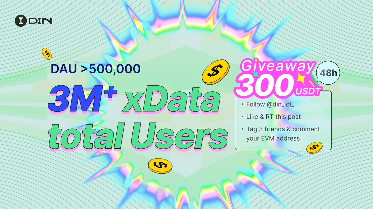 🚨 DINNNNNN Huge News🔔

#xData now has over 3 Million total users and more than 500k Daily Active Users since we launched #Chipper Node Sale! This success is thanks to our community’s support!

🎁 Let’s celebrate our achievement with a ✨$300 USDT #Giveaway for 10 lucky winners!