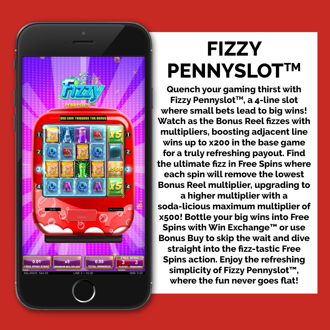 _BIGTIME_GAMING's tweet photo. The fun never goes flat with Fizzy Pennyslot™! #bigtimegaming #fizzypennyslot #pennyslot https://t.co/B53xxBr2Jr
