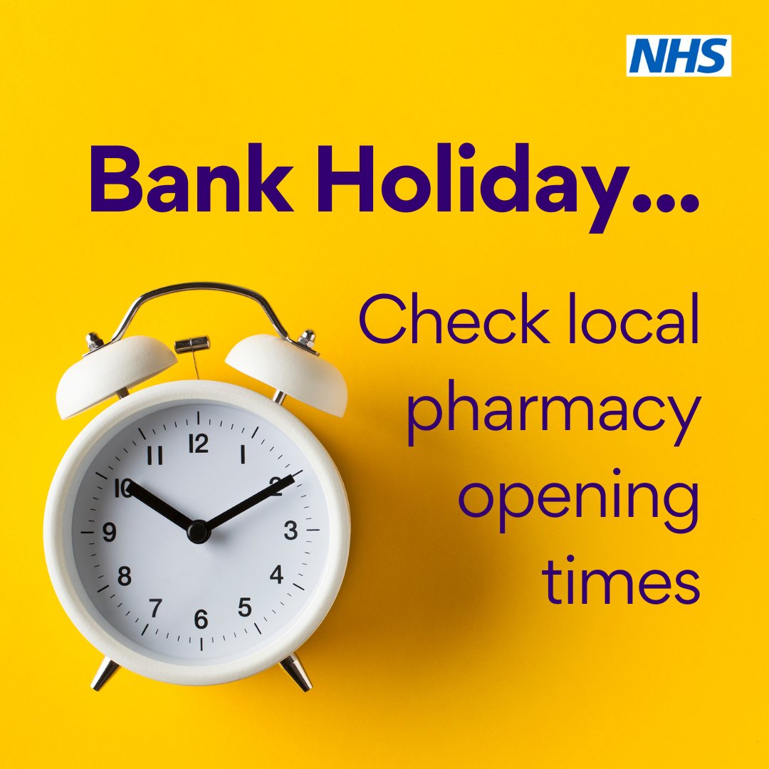 Bank Holidays can affect the opening hours of local pharmacies so it's best to check opening times before your visit: 
nwlondonicb.nhs.uk/news/news/nort…

There may be additional pharmacies opening which are not listed.