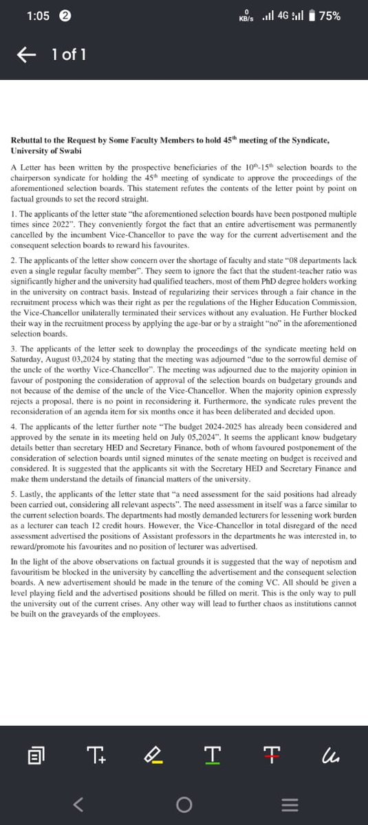 IsmailK51113301's tweet photo. Reply to the Letter written by Faculty members for Syndicate https://t.co/B4hEPmmIMy