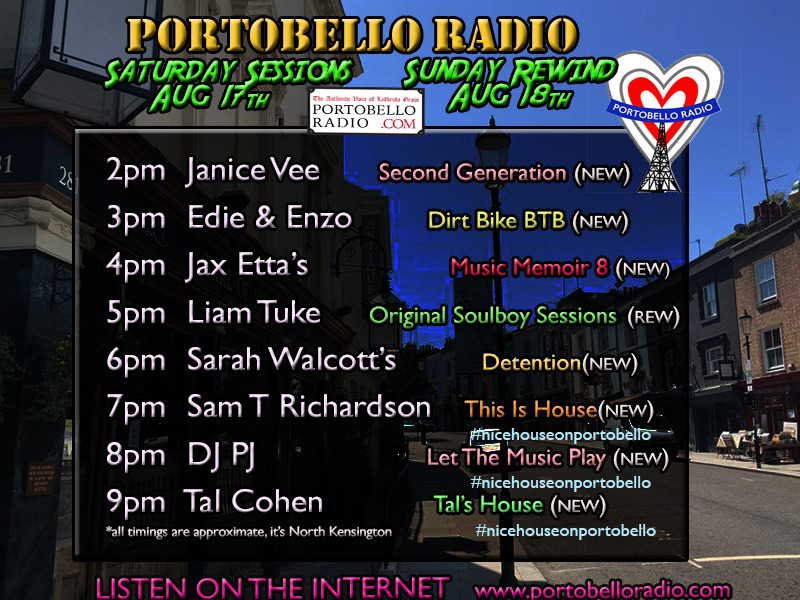 PortobelloRadio's tweet photo. Tune in every Saturday & Sunday 14hr UK for a top line up of #DJ sets https://t.co/wkzicHzrH1 this week with @JaniceVee #funk @edieashley #dub Jax Etta #jazzfunk Liam Tuke #soulboy Sarah Walcott #hardcore DJPJ #sanchopanza Tal Cohen #housemusic Greg Weir #reggae & more 🤖 https://t.co/0UGl2T3iRr
