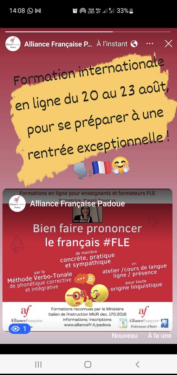 Chers profs et formateurs #fle Préparez votre rentrée !
Boostez vos compétences en enseignement de la #prononciation du #français par la méthode #verbotonale!
Participez à une des formations intensives et stimulantes sur j'anime en ligne. 
Plus d'informations en commentaire 🤗