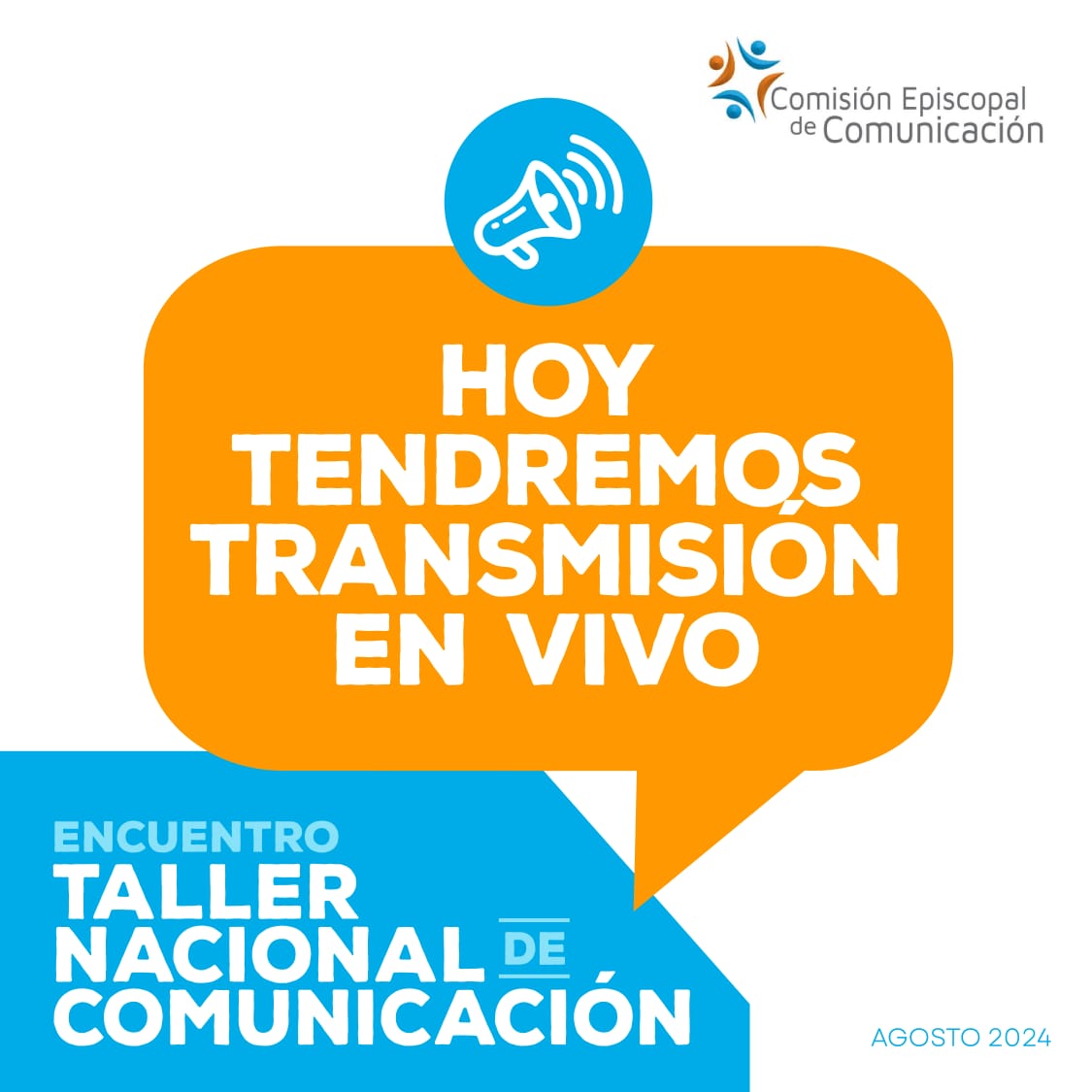 En el segundo  día de nuestro Encuentro Taller Nacional de Comunicadores trasmitiremos en vivo nuestros paneles. 

⏱️ 11.00 hrs. De los Influencers a los Misioneros.  Digitales 
⏱️ 15.30 hrs  Inteligencia Artificial: Mitos y Realidad 

Facebook Comisión Episcopal de Comunicación