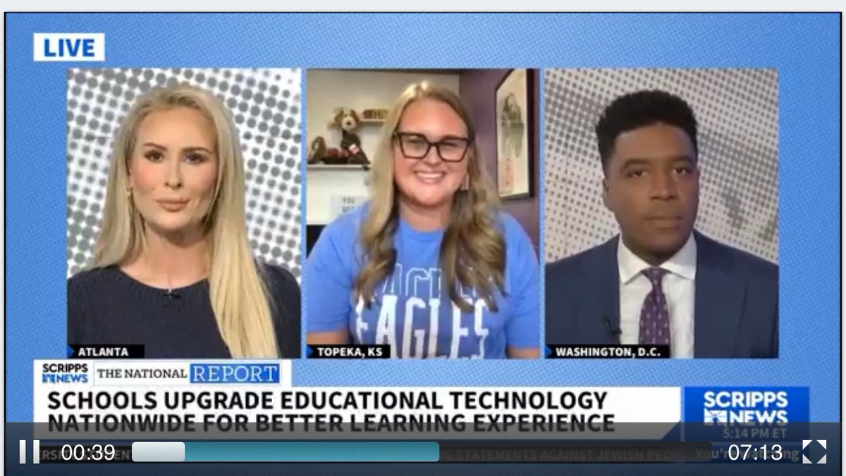 techsavvysupt's tweet photo. Proud of Hanna Kemble for being featured on @Scripps News to discuss the impact of AI in education! Keep shining, Hanna—you’re truly on fire! https://t.co/NC9feHtjuJ
#AIinEducation #ScrippsNews #ProudMoment #ThisGirlIsOnFire @curipodofficial @edu_janelle @hollyclark #eduguardians https://t.co/fvt8uVI7su