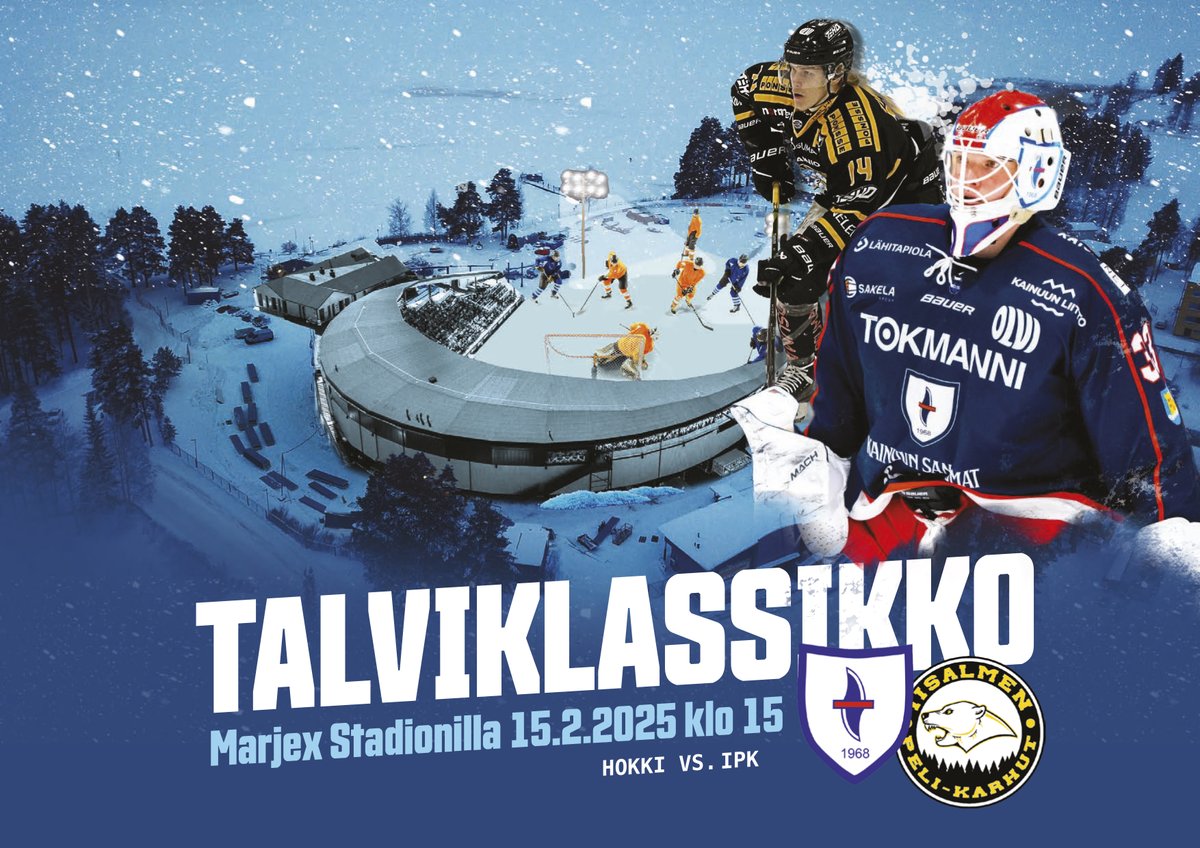 Mestis (@mestis) on Twitter photo 🏒❄️ <a href="/KajaaninHokki/">Kajaanin Hokki</a> ja <a href="/IPKedustus/">Iisalmen Peli-Karhut</a> kohtaavat toisensa helmikuussa 2025 Talviklassikko-ottelussa! 🏒❄️ Kotijoukkue Hokki pääsee haastamaan Mestiksen hallitsevan mestarin Sotkamon Marjex Stadionin upeissa puitteissa: mestis.fi/fi/uutiset/202…
#Mestis #SuomenViihdyttävintäLätkää 🏒❄️ <a href="/KajaaninHokki/">Kajaanin Hokki</a> ja <a href="/IPKedustus/">Iisalmen Peli-Karhut</a> kohtaavat toisensa helmikuussa 2025 Talviklassikko-ottelussa! 🏒❄️ Kotijoukkue Hokki pääsee haastamaan Mestiksen hallitsevan mestarin Sotkamon Marjex Stadionin upeissa puitteissa: mestis.fi/fi/uutiset/202…
#Mestis #SuomenViihdyttävintäLätkää