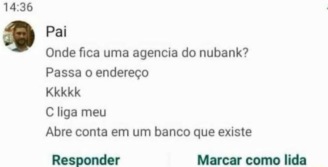 Nubank fora do ar e eu só lembro desse meme