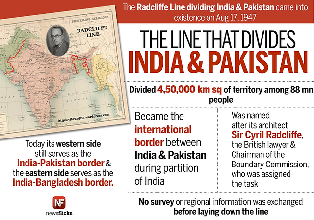 BeginUpsc2024's tweet photo. A Lasting Impact

The Radcliffe Line led to the partition of India into two countries, India and Pakistan, and later resulted in the creation of Bangladesh. 

This decision has had profound and lasting impacts on the region's geopolitics and demographics https://t.co/oFLJRBYfcI