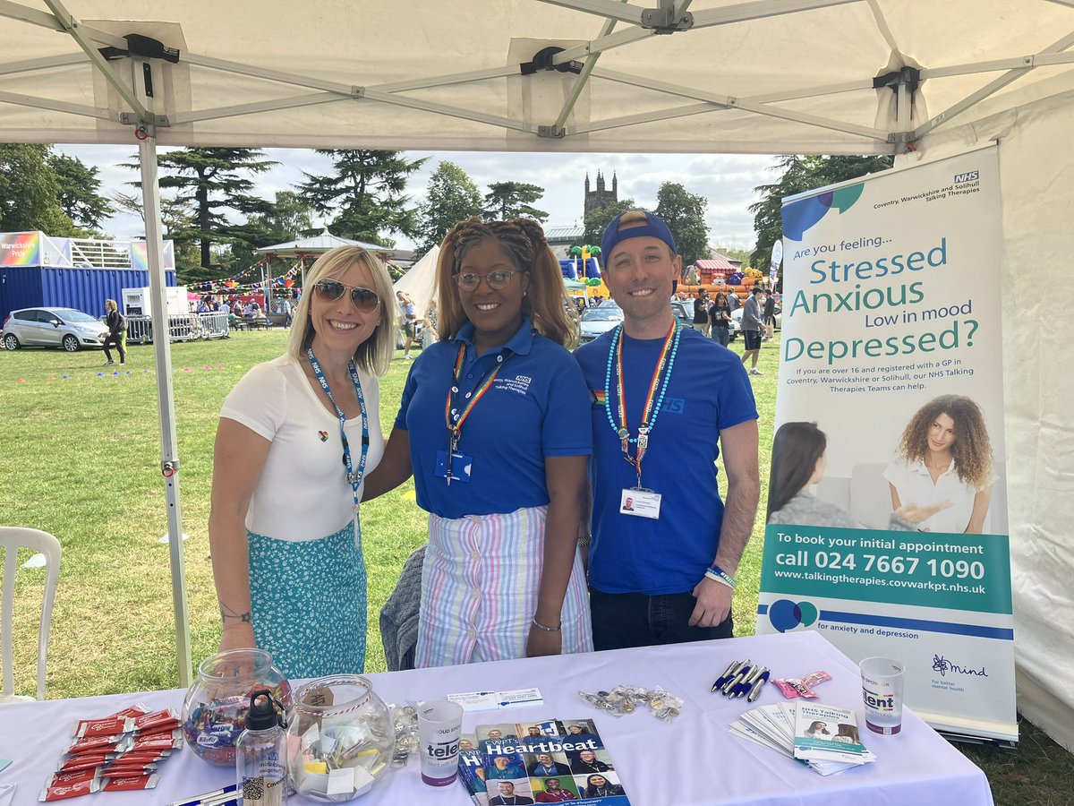 CWPT Talking Therapies (@cwpttalktherapy) on Twitter photo We’re having a blast at Warwickshire Pride! Swing by our table (space 57) to get some biscuits, chocolates and find out more about how we can support your #mentalwellbeing.
#TalkingTherapies <a href="/WarksPride/">Warwickshire Pride</a> We’re having a blast at Warwickshire Pride! Swing by our table (space 57) to get some biscuits, chocolates and find out more about how we can support your #mentalwellbeing.
#TalkingTherapies <a href="/WarksPride/">Warwickshire Pride</a>