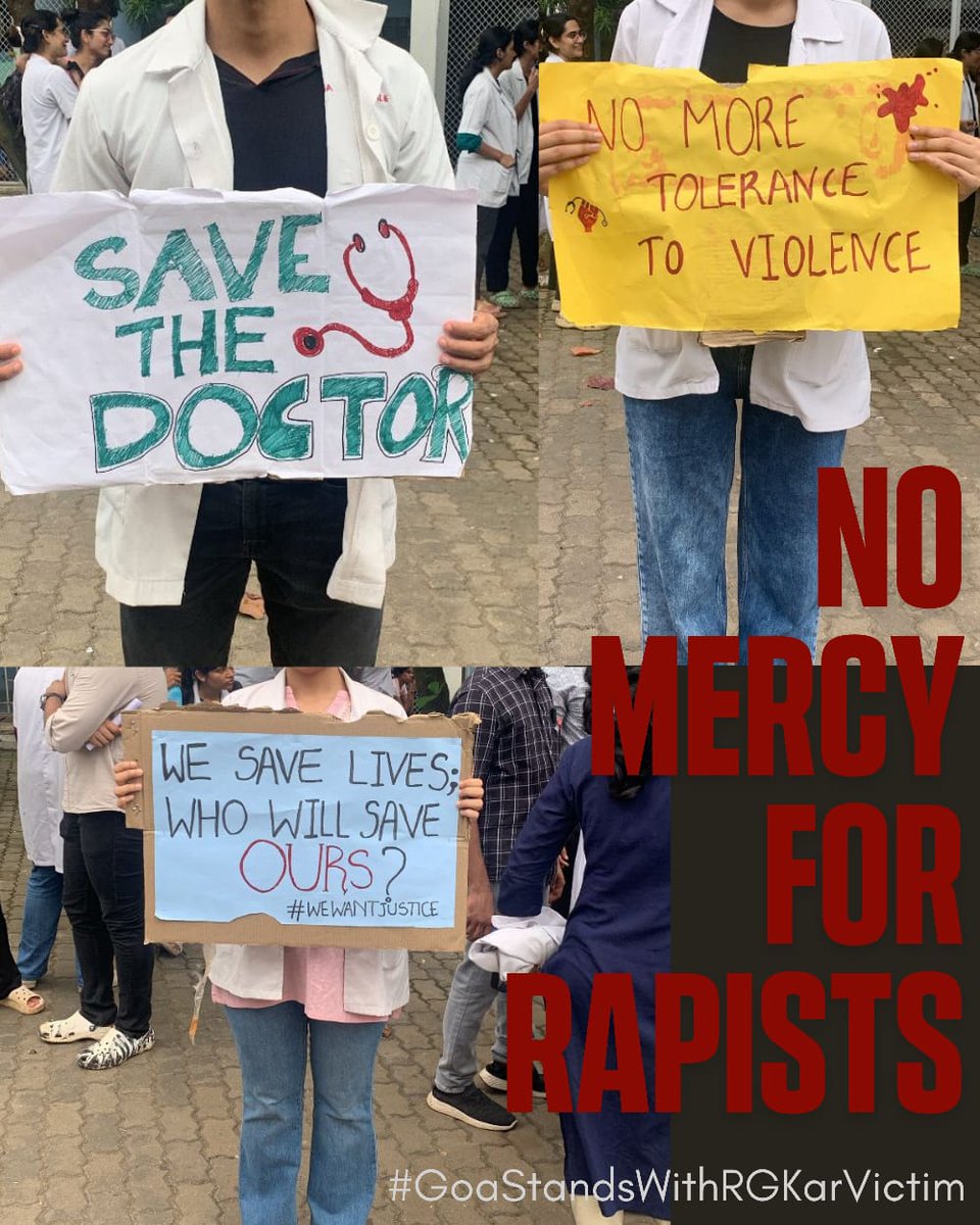 ffect_butterfly's tweet photo. The barbaric attack on a 31-year-old doctor in Kolkata is a stain on our society. We must
ensure this heinous crime does not go unpunished. Our thoughts are with her family and
colleagues during this unimaginable time.#GoaStandsWithRGKarVictim 
#JusticeForMoumita https://t.co/cuYUfJlqax
