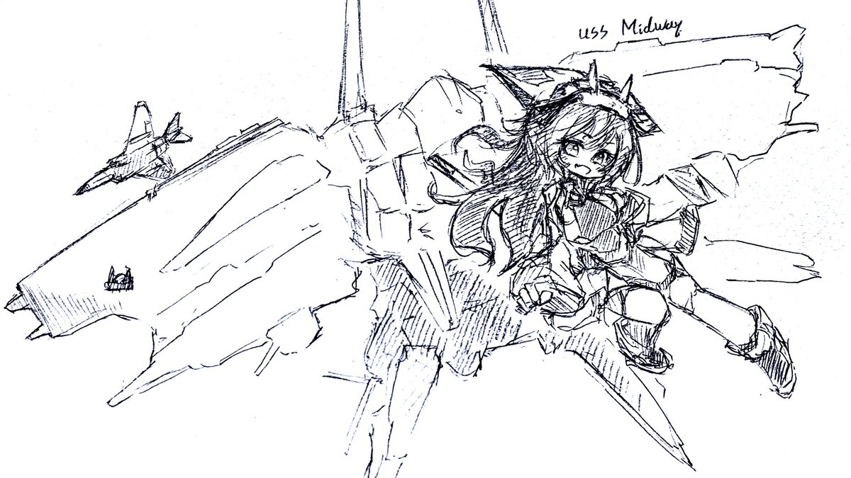 やっぱりみんな大好きミッドウェイちゃん。
また巨大ロボみたいな艤装だなあ…と思ったら、まるごと1隻空母を背負ってて好き。
ちょいフライングからの15分オーバーごめんなさい!
#戦艦少女版深夜の真剣60分一本勝負 