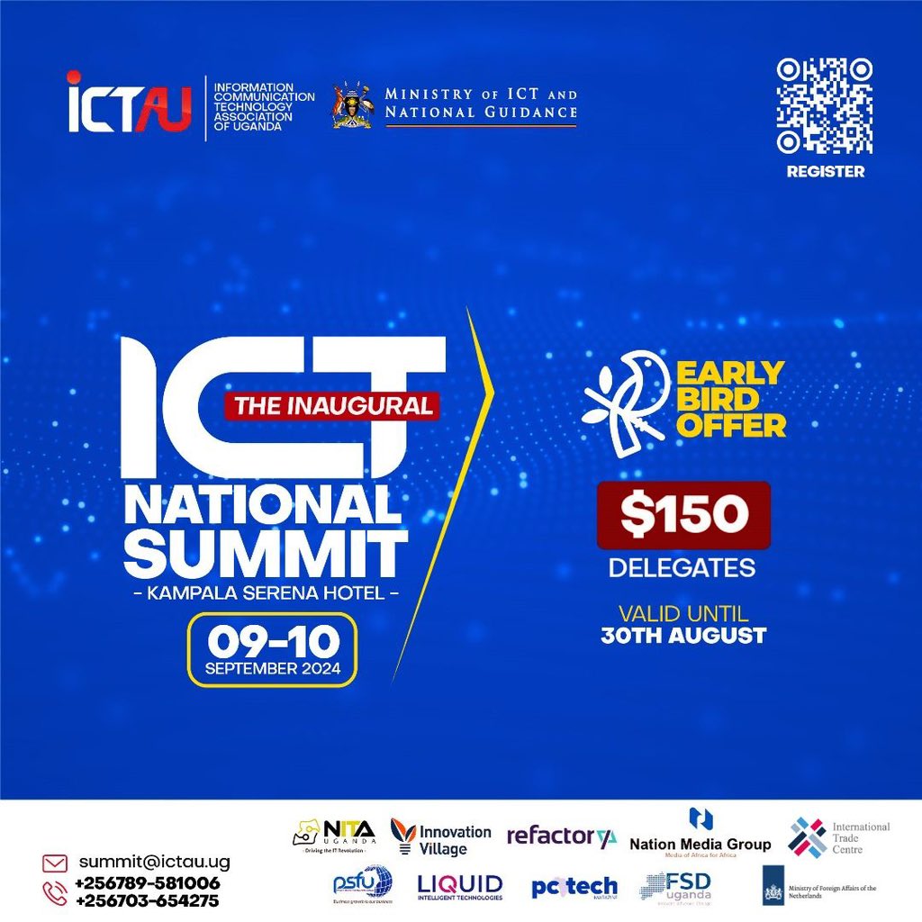 🚀 The #InauguralNationalICTSummit in three words_ Partnerships, Transformation, Competitiveness. This could be your story!

Make up your mind to be in the right room this September, alongside the key decision-makers and change-makers from within and beyond the tech industry.