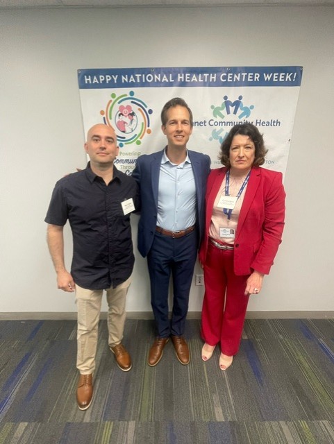 Thank you, <a href="/JakeAuch/">Jake Auchincloss</a> for visiting <a href="/ManetCommunity/">Manet CHC</a>'s Attleboro site during #NHCW24 to celebrate the amazing work being done at Manet locations and other community health centers across Massachusetts!