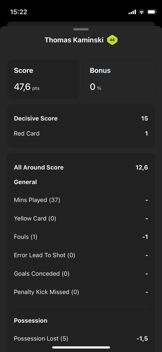 LZaplata's tweet photo. How this total score could be possible @Sorare? https://t.co/Kxo9bqHxwT
